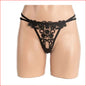 345 Floral G-String Black OS