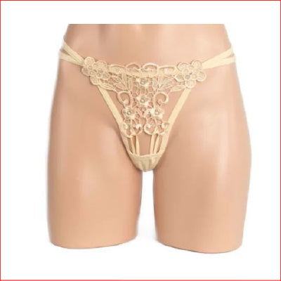 345 Floral G-String Flesh OS
