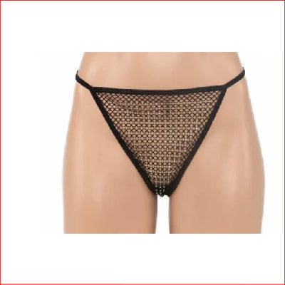 Crystal Mesh G with Jewel Back Black