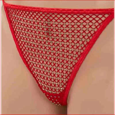 Crystal Mesh G with Jewel Back Red