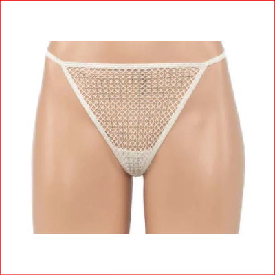 Crystal Mesh G with Jewel Back White