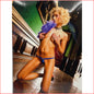 Baci - Pouch Thong with Metal Rings Purple