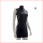 4240 Halterneck Wetlook Dress Black OS