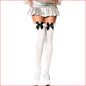 4722 Satin Bow Ruffle Opaque White With Black Bow