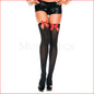 4742 Satin Bow Opaque Black with Red Bow