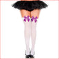 4742Q Satin Bow Opaque White With Purple Bow
