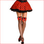 4989 Spandex Diamond Net Ladybug Bow