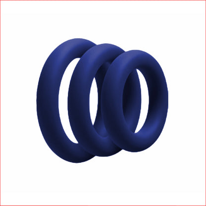 3pk Blue Thick Rings 30,35 & 40mm