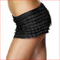 Ruffle Tanga Short OS Black
