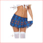 b2521 Plaid Skirt Blue SM