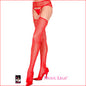 Fishnet Garter Belt with Attached Stocki