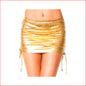 Mettalic Adjustable Side Skirt Gold OS