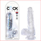 King Cock 6" Clear With Balls