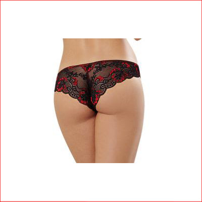 Dreamgirl 1380 Cheek Pant Red XLarge