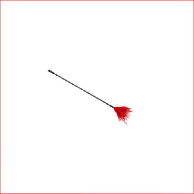 Crop with Feather Tickler Red