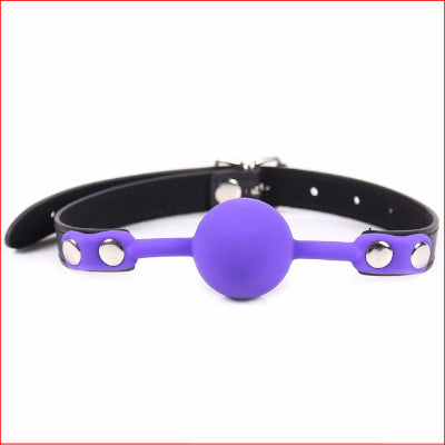 a120 Silicon Ball Gag Purple