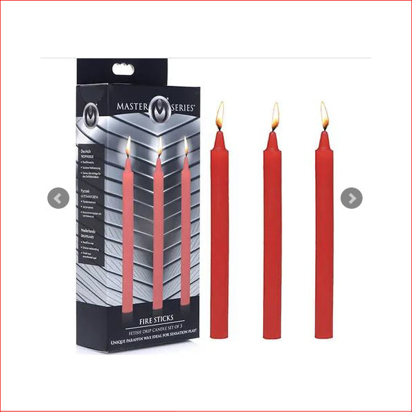 Master Series Fire Sticks Set of 3 Red