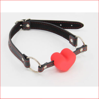 Gag Silcone Heart Red