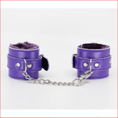 BB Fur Lined Cuffs Purple
