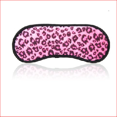 B100 Satin Blindfold Pink Leopard