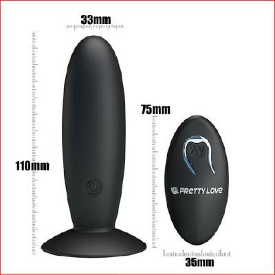 Pretty Love R/C Vibrating Plug Blk