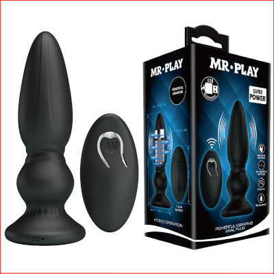 Mr Play Powerful Vibrating Plug w Remote