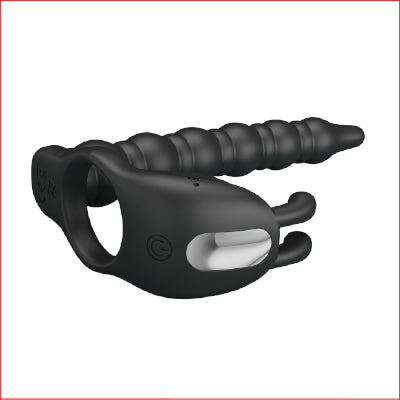Pretty Love Blackney Cock Ring & Double Penetration Black
