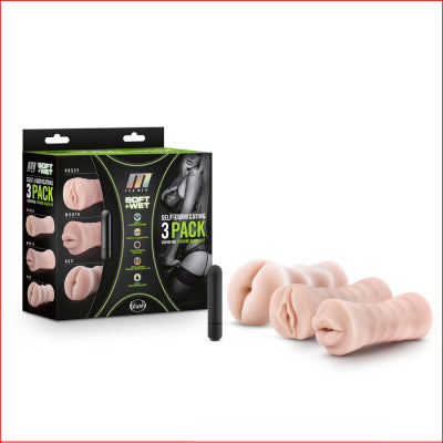 M For Men 3 Pack Self Lubricating Vibrating