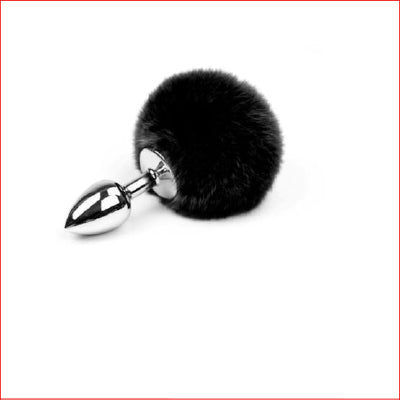 Bunny Tail Black Medium Plug