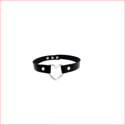 Leather Choker w/Heart Design