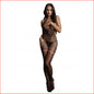 Bodystocking Fish and Fence Net Black