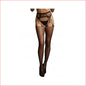 Shredded Suspender Pantyhose Black