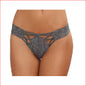 Criss Cross Back Panty Slate Grey Small