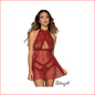 Halter Lace & Sheer with Stappy Thong