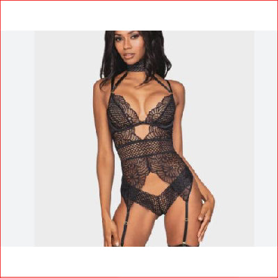 Dreamgirl Scalloped Garter Teddy Large