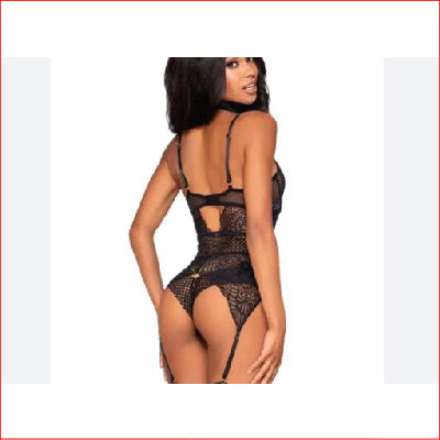 Dreamgirl Scalloped Garter Teddy Large