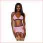 Dreamgirl 12678 Flocked Stretch Mesh 3pc