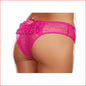 Dreamgirl Crotchless Ruffle Hot Pink M