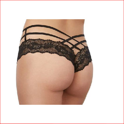 Dreamgirl Strappy Thong M/L Black