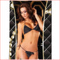 Electric lingerie Mettalic Bikini Set Black/Silver
