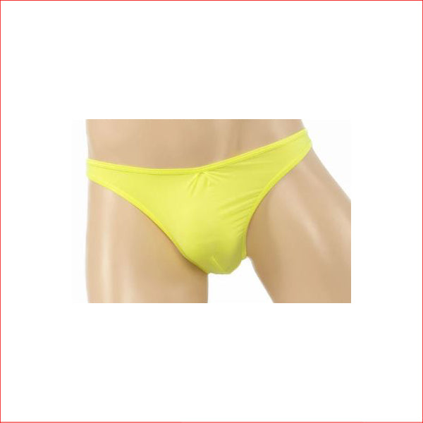 201 Men's Lycra G-String Fluro Yellow OS