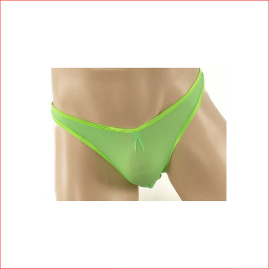 201 Men's Lycra G-String Green OS