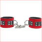 Wristcuffs Suede Chain Red