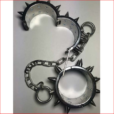 UniSex Spiked Metal Leg Irons