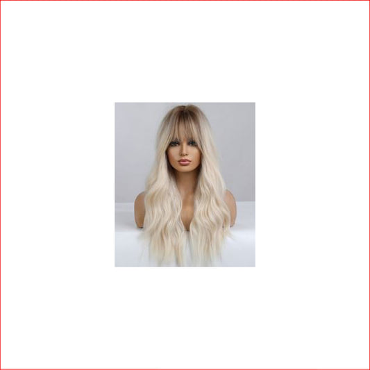 Wig X-Long Wavy Brown Blonde Ambre