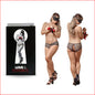 Love & Bondage Split Back Fishnet Crotchless Booty 3pce Set L/XL