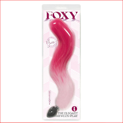 Foxy Fox Tail Silicone Butt Plug Pink