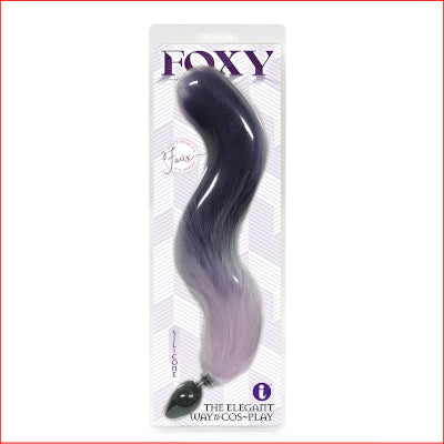 Foxy Fox Tail Silicone Butt Plug Purple