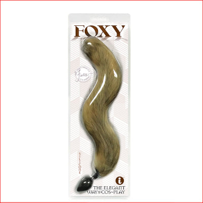 Foxy Fox Tail Silicone Butt Plug Brown