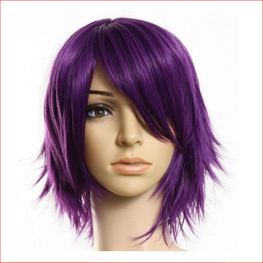 Wig Short Purple
